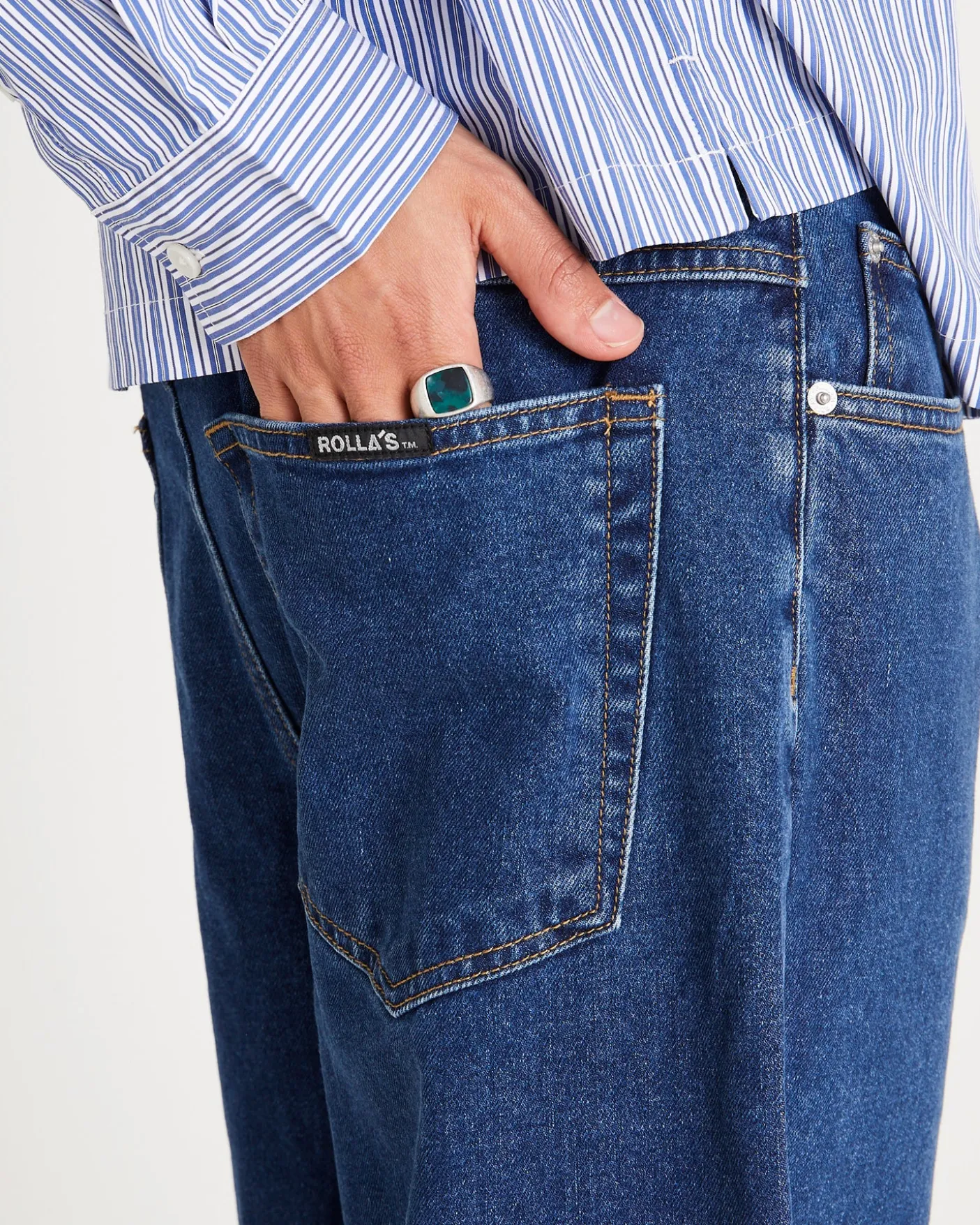 Ezy Barrel Denim Jeans Forever Blue