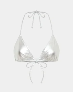 Fae Metal Triangle Bikini Top Bikini Set