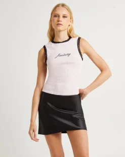 Fantasy Pointelle Tank Top Pink