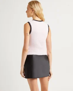 Fantasy Pointelle Tank Top Pink