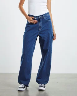 Faye Worker Denim Jeans Pebble Mid Stone