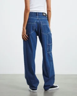 Faye Worker Denim Jeans Pebble Mid Stone