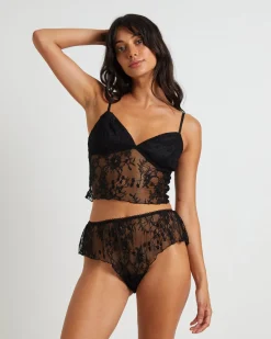 Fifi Fine Lace Cami in Black