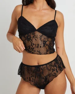 Fifi Fine Lace Cami in Black