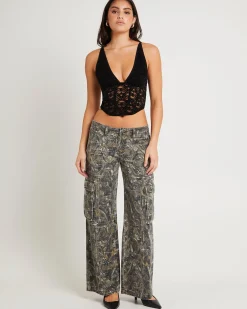 Flocked Lace Corset
