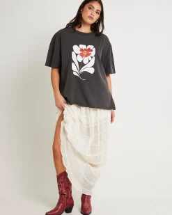 Flora Washed Oversized T-Shirt