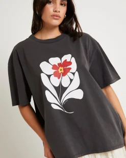 Flora Washed Oversized T-Shirt