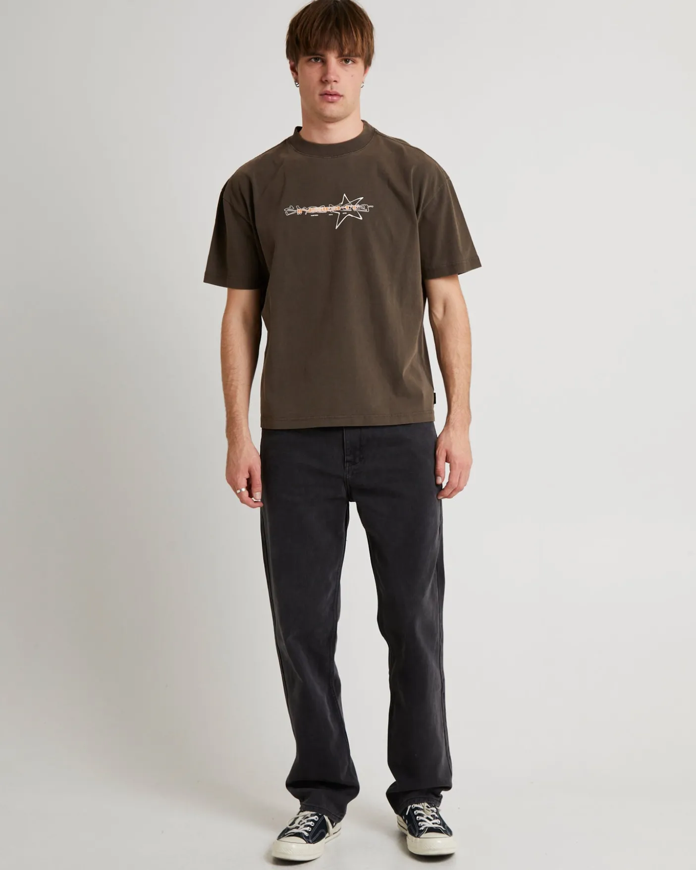 Fracture Straight Denim Jeans