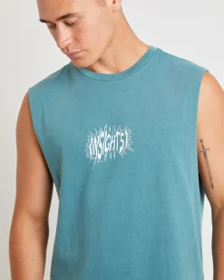 Fragment Muscle Tee in Teal
