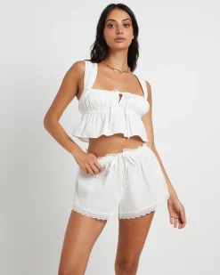 Franki Peplum Top in White