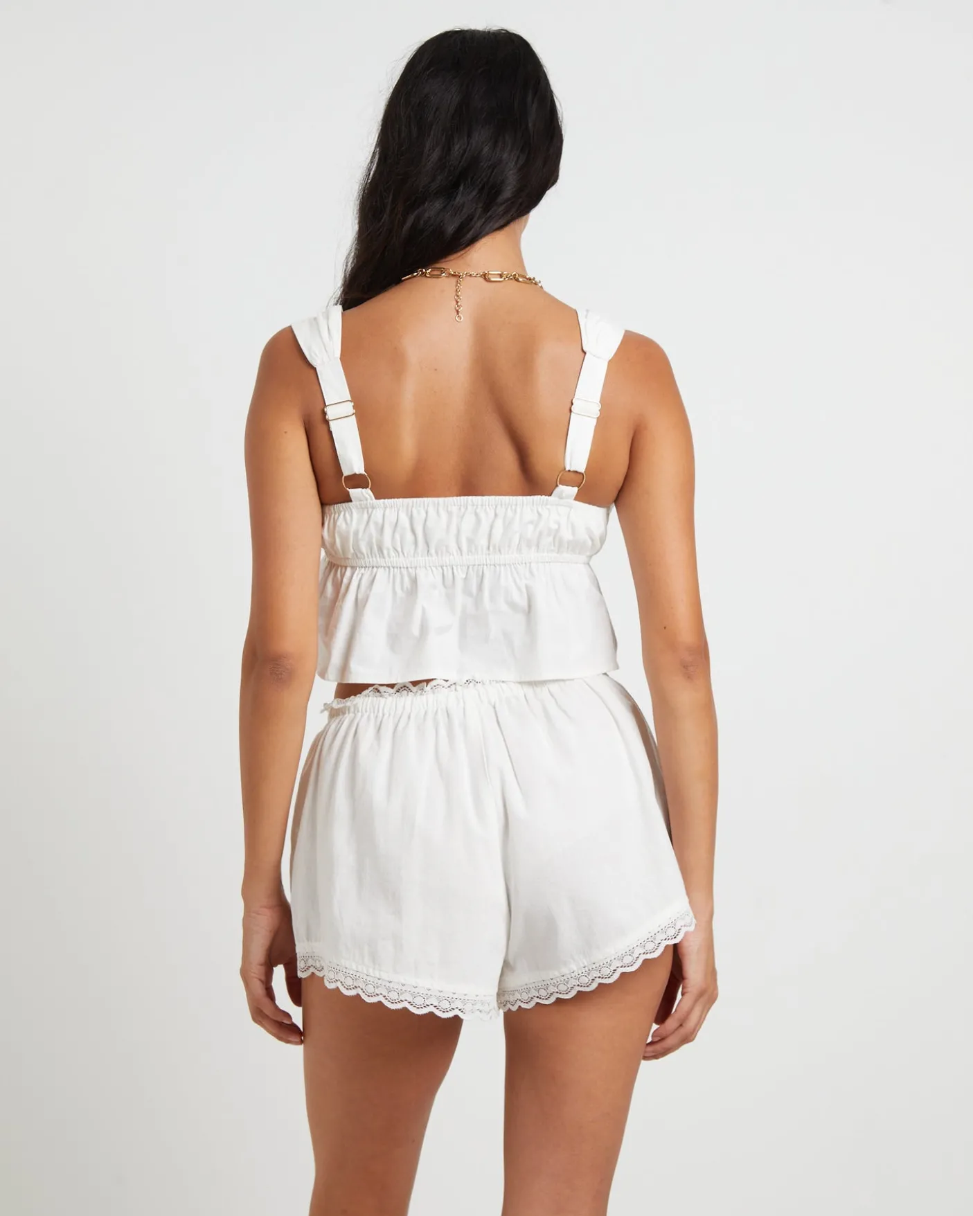Franki Peplum Top in White