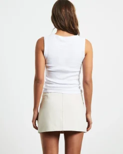 Frenchie 90s Tank Top in White