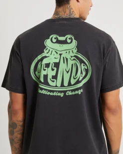 Frogga Heavy Boxy Fit T-Shirt Stone Black