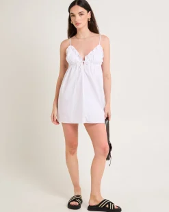 Gia Poplin Frill Mini Dress
