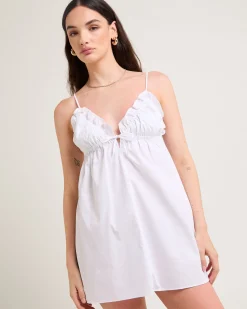 Gia Poplin Frill Mini Dress