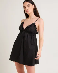 Gia Poplin Frill Mini Dress