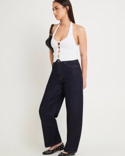 Gigi Barrel Denim Jeans Helena Rinse Blue