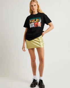 Glitter Floral Boyfriend T-Shirt