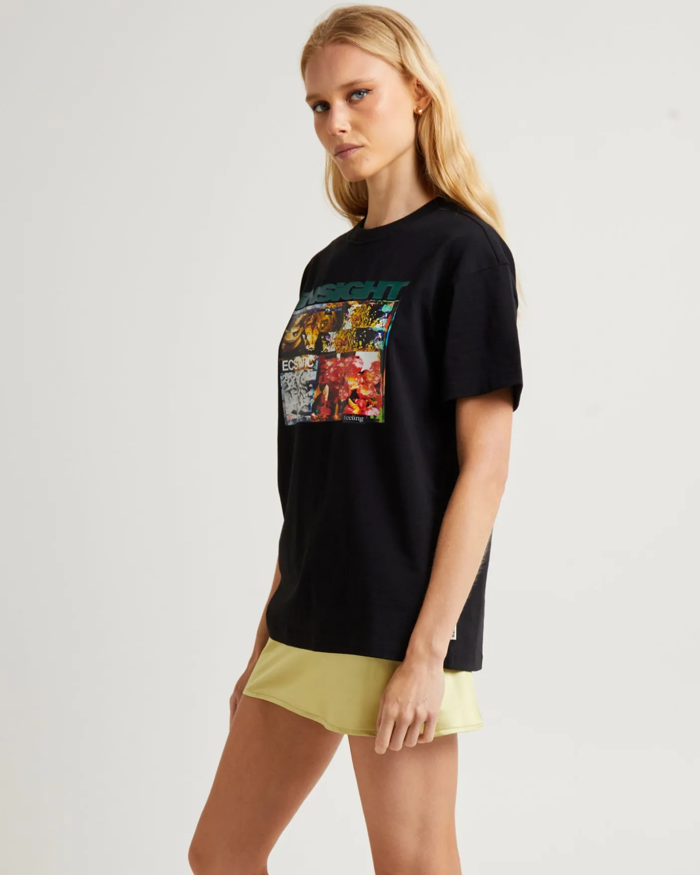 Glitter Floral Boyfriend T-Shirt