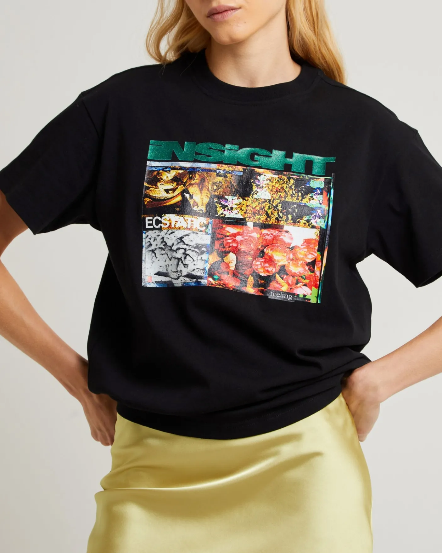 Glitter Floral Boyfriend T-Shirt