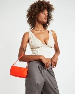 GP Exclusive - Delta Nylon Crossbody Bag Orange/Gold