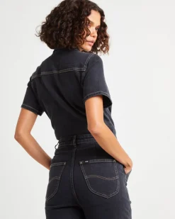Grace Boilersuit Wideleg Hollaback Black