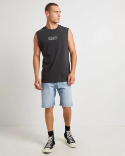Gritter Muscle Tee in Black