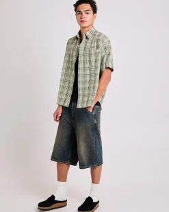 Ground Plaid Short Sleeve Shirt