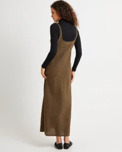 Grunge Plaid Midi Dress