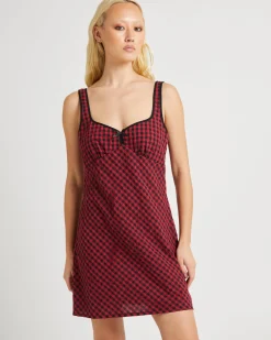 Grunge Plaid Mini Dress