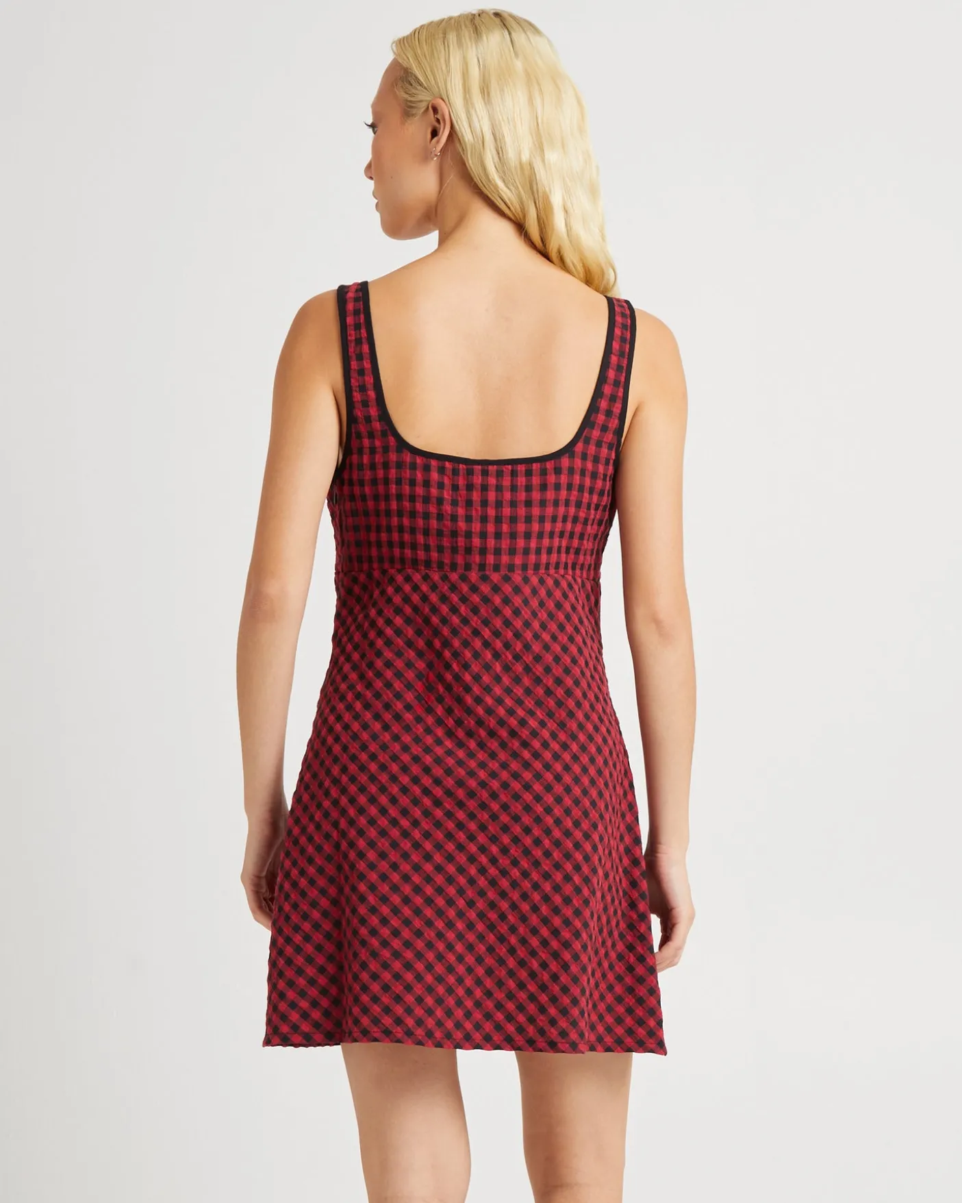 Grunge Plaid Mini Dress