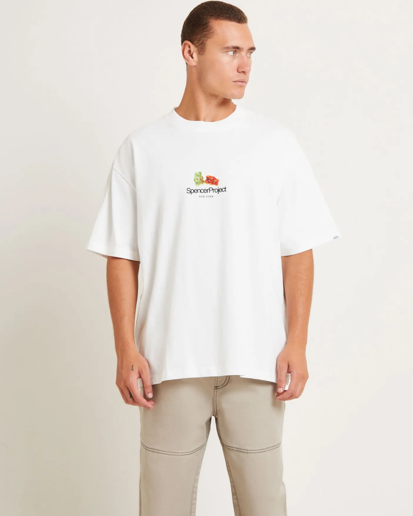 Gummies Short Sleeve T-Shirt in White
