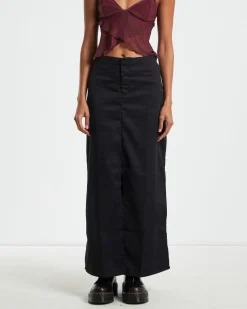Haisley Cargo Maxi Skirt Black