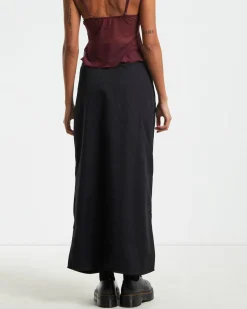 Haisley Cargo Maxi Skirt Black
