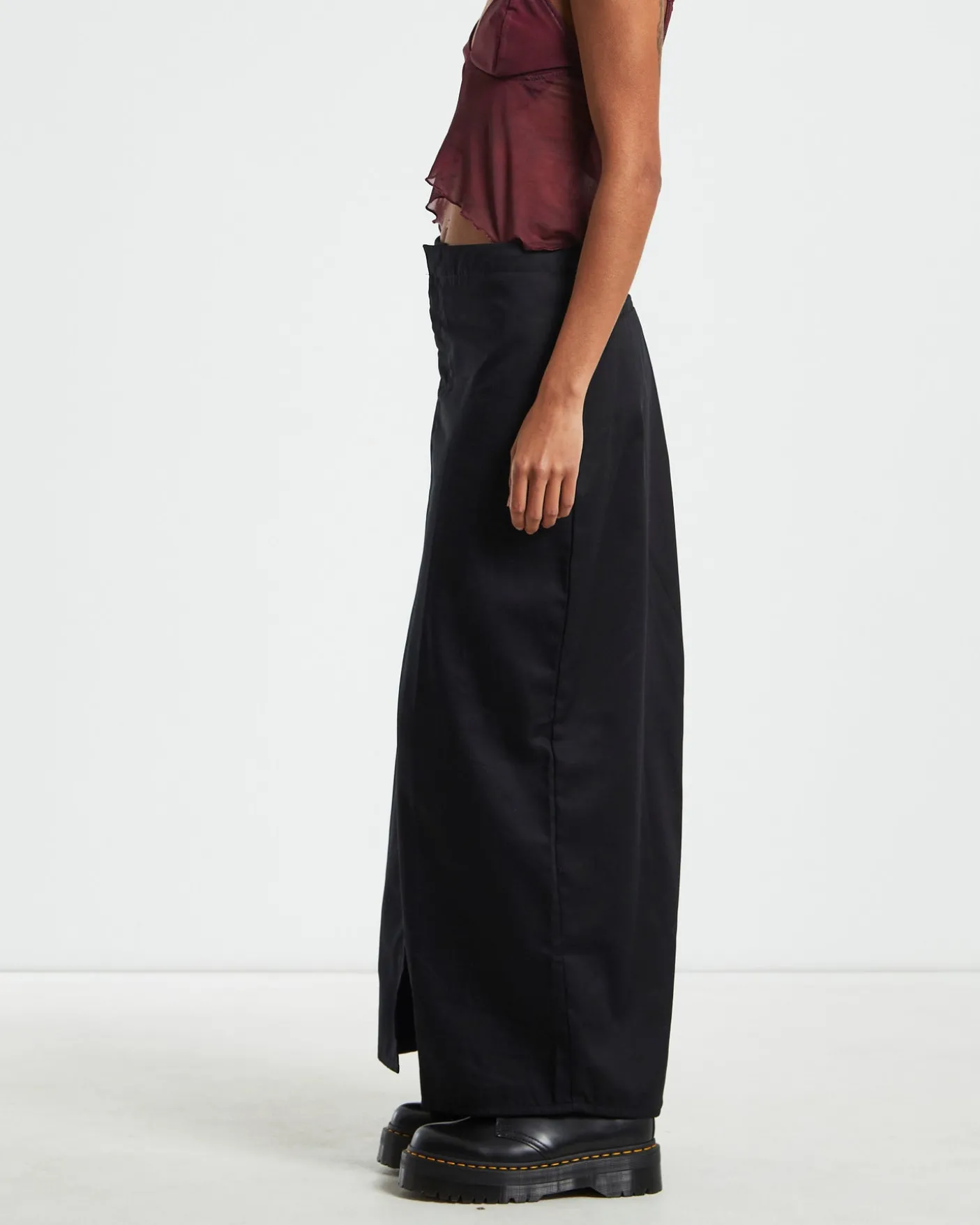 Haisley Cargo Maxi Skirt Black