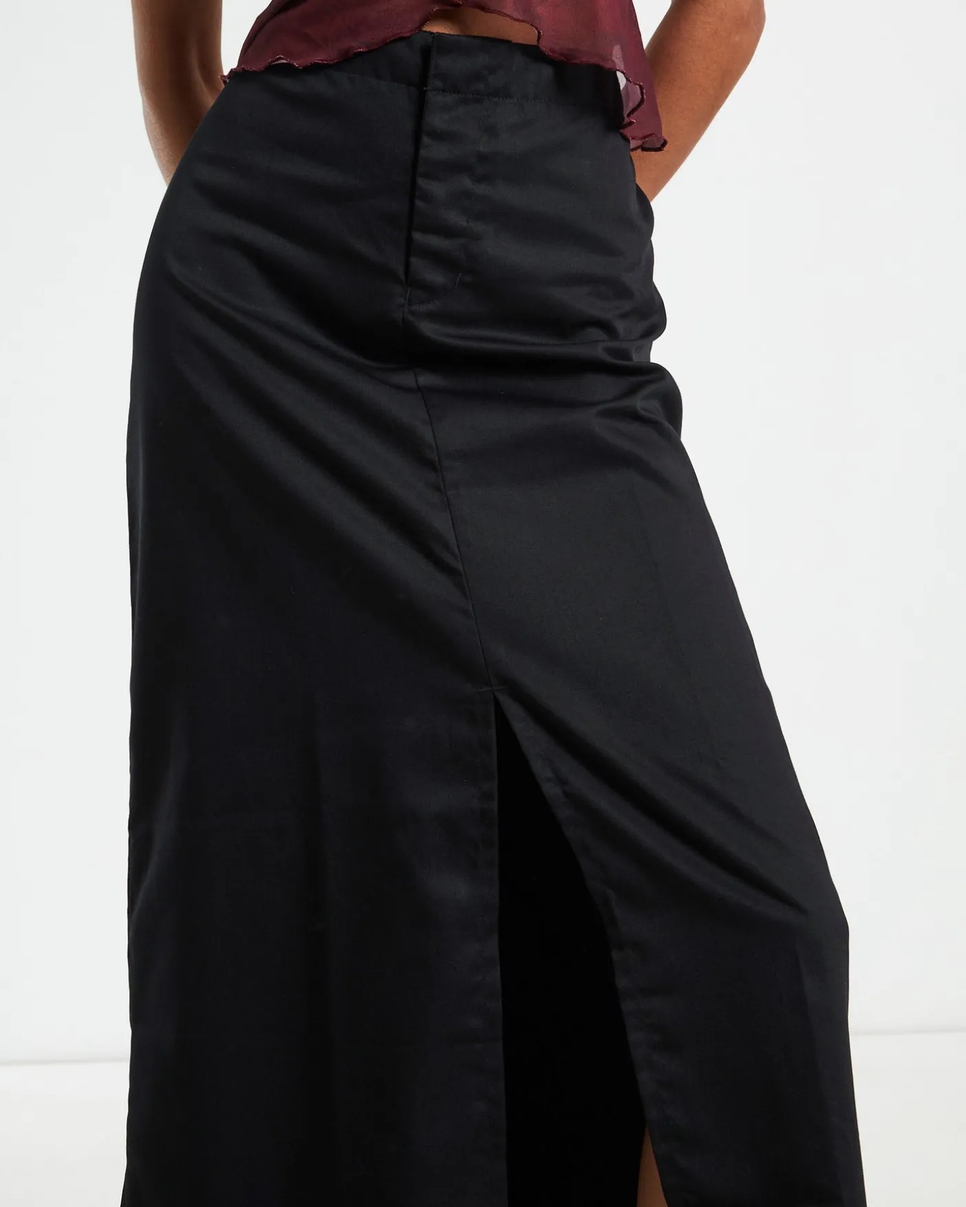 Haisley Cargo Maxi Skirt Black