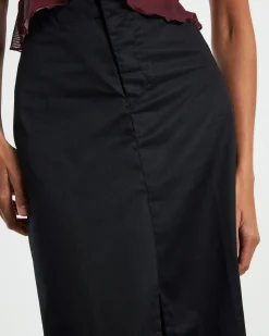 Haisley Cargo Maxi Skirt Black