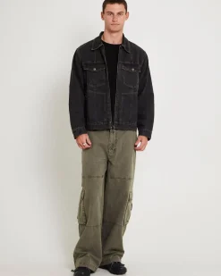 Halls Cropped Harrington Denim Jacket