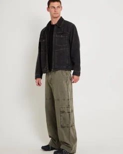 Halls Cropped Harrington Denim Jacket