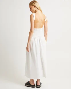 Hally Linen Maxi Dress White