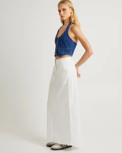 Halter Denim Vest Stone Organic