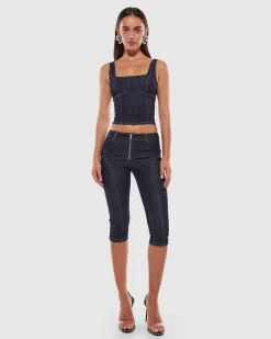 Hannah Capri Denim Pants