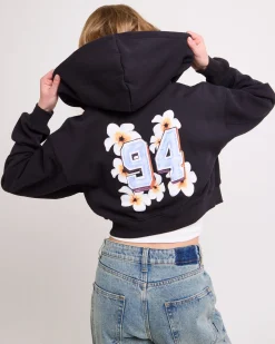 Hawaii Route 94 Cropped Zip Hoodie