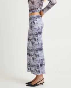 Hazy Mech Midi Skirt