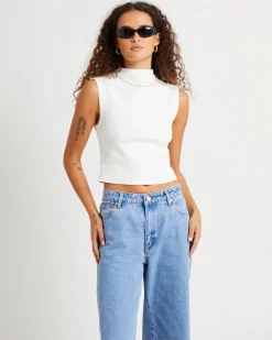 Heather Icon Mock Neck Top