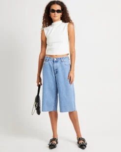 Heather Icon Mock Neck Top