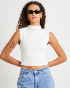 Heather Icon Mock Neck Top
