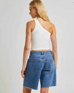 Heather One Shoulder Top White Sand