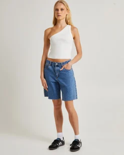 Heather One Shoulder Top White Sand