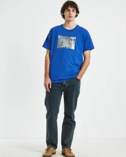 Heavy Venice Short Sleeve T-Shirt in Blue